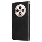 For OPPO Reno12 F 4G Fashion Calf Texture Zipper Leather Phone Case(Black) - 3