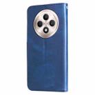 For OPPO Reno12 F 4G Fashion Calf Texture Zipper Leather Phone Case(Blue) - 3