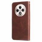 For OPPO Reno12 F 4G Fashion Calf Texture Zipper Leather Phone Case(Brown) - 3