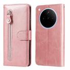 For OPPO Find X8 Fashion Calf Texture Zipper Leather Phone Case(Rose Gold) - 1