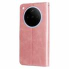 For OPPO Find X8 Fashion Calf Texture Zipper Leather Phone Case(Rose Gold) - 3