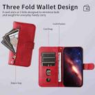 For OPPO F29 5G Global Fashion Calf Texture Zipper Leather Phone Case(Red) - 3