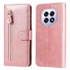 For OPPO F29 5G Global Fashion Calf Texture Zipper Leather Phone Case(Rose Gold) - 1