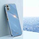 For Samsung Galaxy F14 5G XINLI Straight Edge 6D Electroplate TPU Phone Case(Celestial Blue) - 1