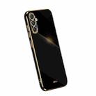 For Samsung Galaxy S23 FE 5G XINLI Straight Edge 6D Electroplate TPU Phone Case(Black) - 1