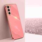For Samsung Galaxy S24+ 5G XINLI Straight Edge 6D Electroplate TPU Phone Case(Hawthorn Red) - 1