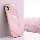 For Samsung Galaxy A04e 4G XINLI Straight Edge 6D Electroplate TPU Phone Case(Cherry Purple) - 1