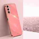 For Samsung Galaxy A25 5G XINLI Straight Edge 6D Electroplate TPU Phone Case(Hawthorn Red) - 1