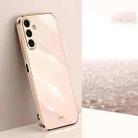 For Samsung Galaxy A25 5G XINLI Straight Edge 6D Electroplate TPU Phone Case(Pink) - 1