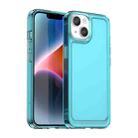For iPhone 15 Plus Candy Series TPU Phone Case(Transparent Blue) - 1