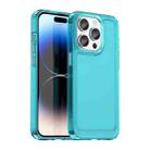 For iPhone 15 Pro Candy Series TPU Phone Case(Transparent Blue) - 1