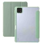 For Xiaomi Pad 6 3-Fold Clear Acrylic Leather Tablet Case(Green) - 1