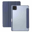 For Xiaomi Pad 6 Pro 3-Fold Clear Acrylic Leather Tablet Case(Lavender) - 1