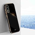 For Meizu 20 5G XINLI Straight Edge 6D Electroplate TPU Phone Case(Black) - 1