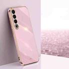 For Meizu 20 Pro 5G XINLI Straight Edge 6D Electroplate TPU Phone Case(Cherry Purple) - 1