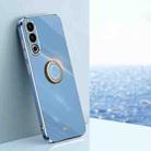 For Meizu 20 5G XINLI Straight Edge 6D Electroplate TPU Phone Case with Ring Holder(Celestial Blue) - 1