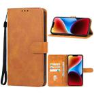 For iPhone 15 Plus Leather Phone Case(Brown) - 1