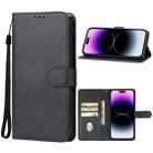 For iPhone 15 Pro Leather Phone Case(Black) - 1