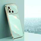 For Xiaomi Poco C55 4G XINLI Straight Edge 6D Electroplate TPU Phone Case(Mint Green) - 1