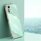 For Xiaomi Redmi Note 12S 4G XINLI Straight Edge 6D Electroplate TPU Phone Case(Mint Green) - 1