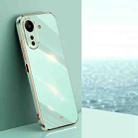 For Xiaomi Redmi 13C 4G XINLI Straight Edge 6D Electroplate TPU Phone Case(Mint Green) - 1