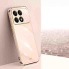 For Xiaomi Redmi K70E XINLI Straight Edge 6D Electroplate TPU Phone Case(Pink) - 1
