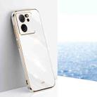 For Xiaomi Redmi K60 Ultra / Mi 13T XINLI Straight Edge 6D Electroplate TPU Phone Case(White) - 1