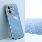 For Xiaomi Redmi Note 13 4G XINLI Straight Edge 6D Electroplate TPU Phone Case(Celestial Blue) - 1