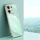 For Xiaomi Redmi Note 13 Pro 4G XINLI Straight Edge 6D Electroplate TPU Phone Case(Mint Green) - 1