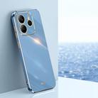 For Redmi Note 14 4G 163.25mm XINLI Straight Edge 6D Electroplate TPU Phone Case(Celestial Blue) - 1