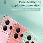 For Redmi Note 14 4G 163.25mm XINLI Straight Edge 6D Electroplate TPU Phone Case(Pink) - 3