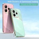 For Redmi Note 14 4G 163.25mm XINLI Straight Edge 6D Electroplate TPU Phone Case(Mint Green) - 2