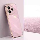 For Redmi Note 14 5G Global XINLI Straight Edge 6D Electroplate TPU Phone Case(Cherry Purple) - 1