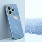 For Redmi Note 14 5G Global XINLI Straight Edge 6D Electroplate TPU Phone Case(Celestial Blue) - 1