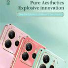 For Redmi Note 14 5G Global XINLI Straight Edge 6D Electroplate TPU Phone Case(Hawthorn Red) - 3