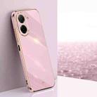 For Redmi A5 4G 171.7mm / Poco C71 XINLI Straight Edge 6D Electroplate TPU Phone Case(Cherry Purple) - 1