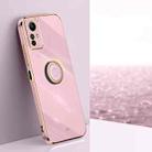 For Xiaomi Redmi Note 12S 4G XINLI Straight Edge 6D Electroplate TPU Phone Case with Ring Holder(Cherry Purple) - 1