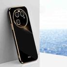 For OPPO Find X6 XINLI Straight Edge 6D Electroplate TPU Phone Case(Black) - 1