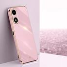 For OPPO A2X XINLI Straight Edge 6D Electroplate TPU Phone Case(Cherry Purple) - 1