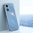 For OPPO A2X XINLI Straight Edge 6D Electroplate TPU Phone Case(Celestial Blue) - 1