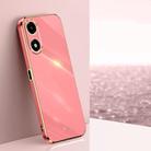 For OPPO A2X XINLI Straight Edge 6D Electroplate TPU Phone Case(Hawthorn Red) - 1