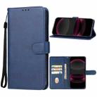 For Sharp Aquos R8 Leather Phone Case(Blue) - 1