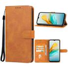 For ZTE Blade A53 Leather Phone Case(Brown) - 1