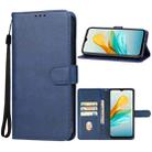 For ZTE Blade A53 Leather Phone Case(Blue) - 1