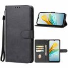 For ZTE Blade A53 Pro Leather Phone Case(Black) - 1