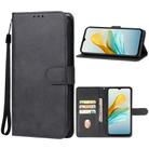 For ZTE Blade A53+ Leather Phone Case(Black) - 1