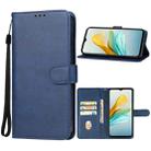 For ZTE Blade A53+ Leather Phone Case(Blue) - 1