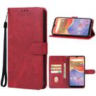 For ZTE ZMAX 11 Leather Phone Case(Red) - 1
