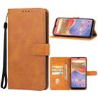 For ZTE ZMAX 11 Leather Phone Case(Brown) - 1