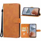 For ZTE Blade A34 Leather Phone Case(Brown) - 1